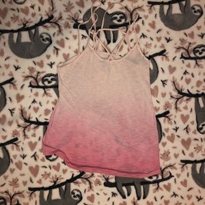 Pink ombré workout shirt